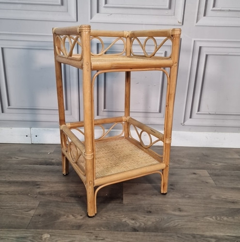 Vintage rattan bedside - vintage,