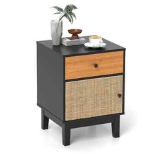 Modern Bedside Table Rattan
