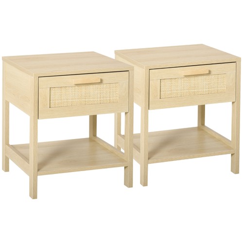 Homcom bedside table set - set, 2