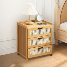 Wooden Bedside Storage Cabinet