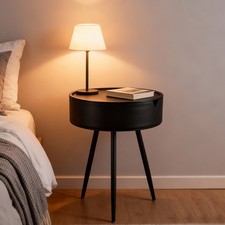 Bedside Table, Modern Round