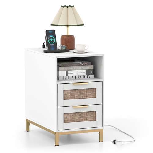 Rattan nightstand with - with, 2
