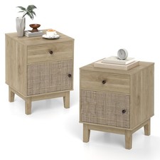 Rattan Bedside Table Boho