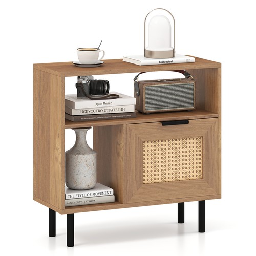 Rattan nightstand side table - rattan,