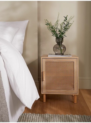 Natural rattan bedside - bedside, table