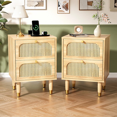 Bonnlo rattan nightstand with - nightstand,