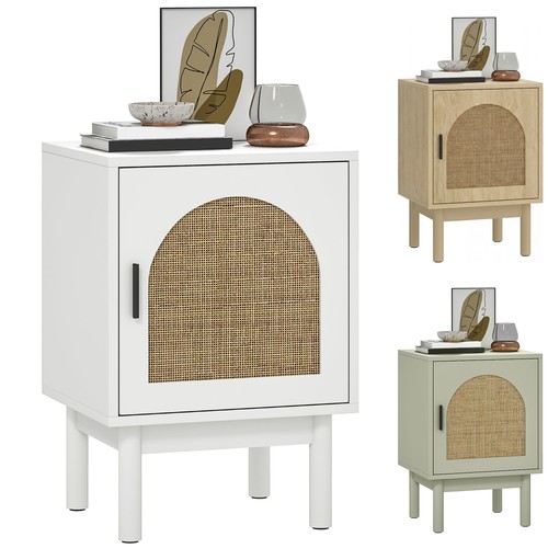 Homcom rattan bedside table - rattan,