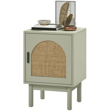 HOMCOM Rattan Bedside Table