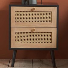 Croxley 2 Drawer Black and Oak