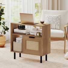 Modern Nightstand Boho Rattan
