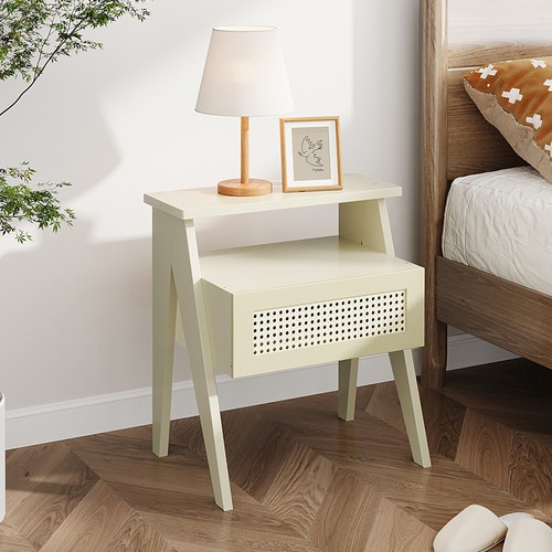 Bedside table rattan - 1,