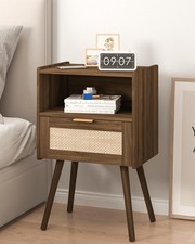 Rattan Nightstand Farmhouse