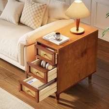 Solid Wood End Table with 3