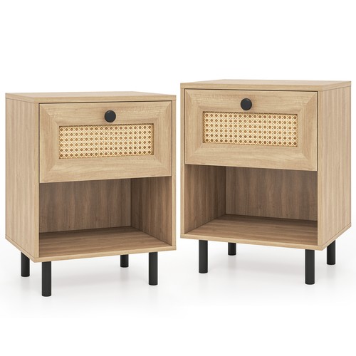 Set rattan nightstand - rattan,