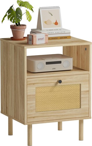 Rattan bedside table boho side - boho,